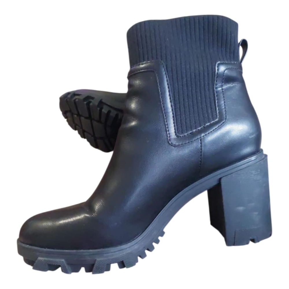 Mix No. 6 Black Heeled Ankle Boots